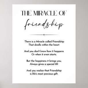 Friendship poem, friend inspirational gift, quote poster