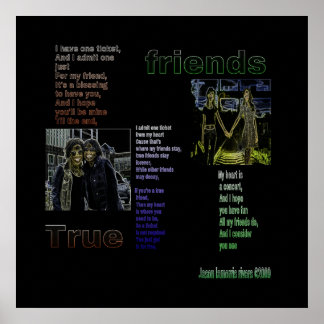 Friendship poem poster