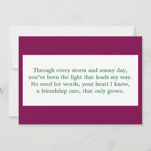 Friendship Poem Thank You Card