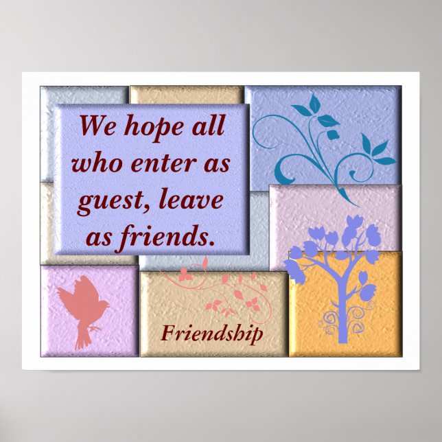 Friendship _ poster print (Front)