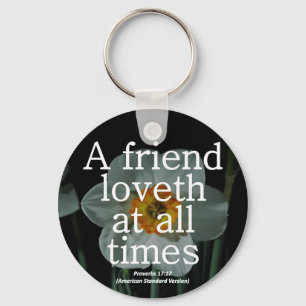 Friendship Proverbs 17:17 Condensed Key Ring