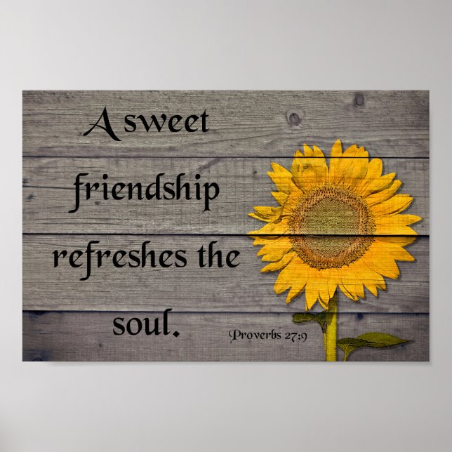 Friendship, Proverbs 27:9 Poster (Front)