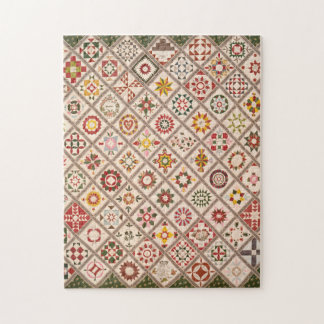 Friendship quilt in neutral shades jigsaw puzzle