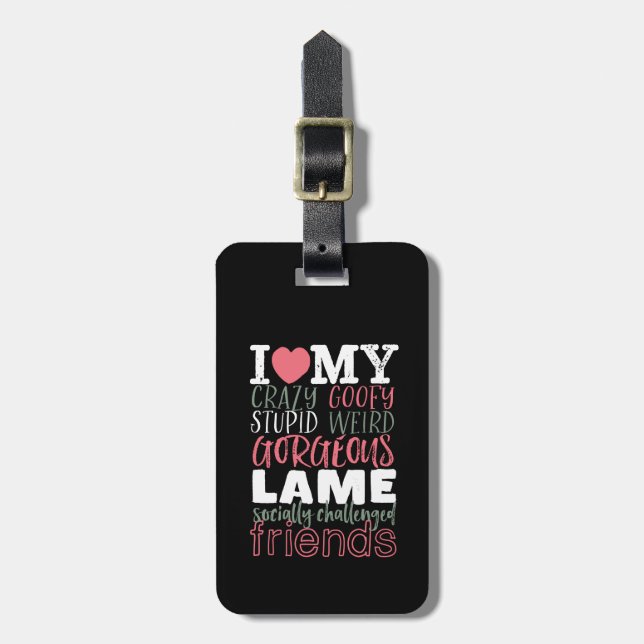 Friendship Quote Best Friends BFF Luggage Tag (Front Vertical)
