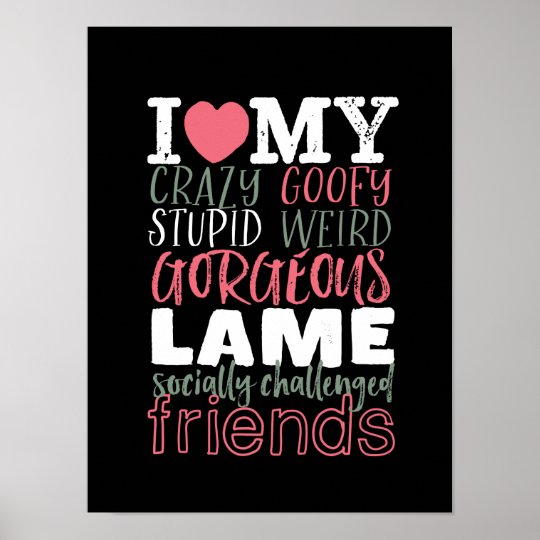 Friendship Quote Best Friends BFF Poster | Zazzle.co.uk