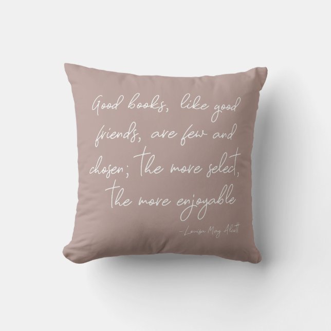 Friendship Quote Boho Script Lettering Dusty Mauve Cushion (Front)