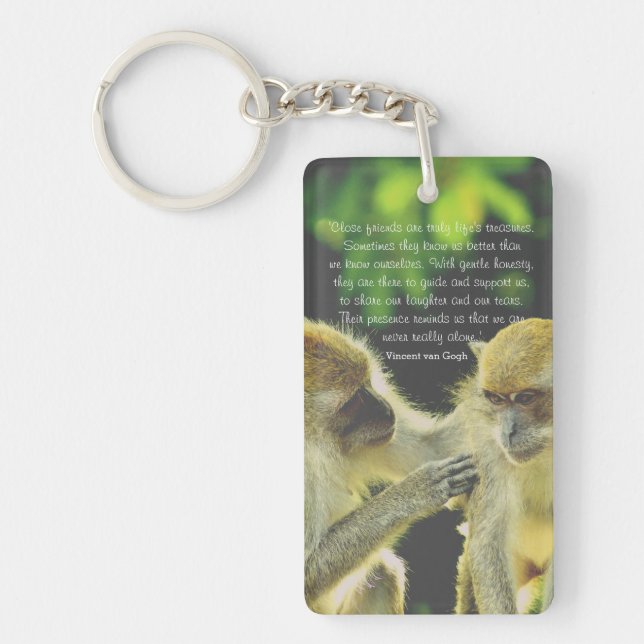 Friendship Quote by Vincent van Gogh Key Ring (Front)