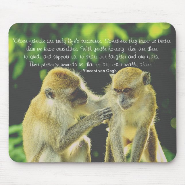 Friendship Quote by Vincent van Gogh Mouse Mat (Front)