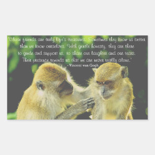 Friendship Quote by Vincent van Gogh Rectangular Sticker