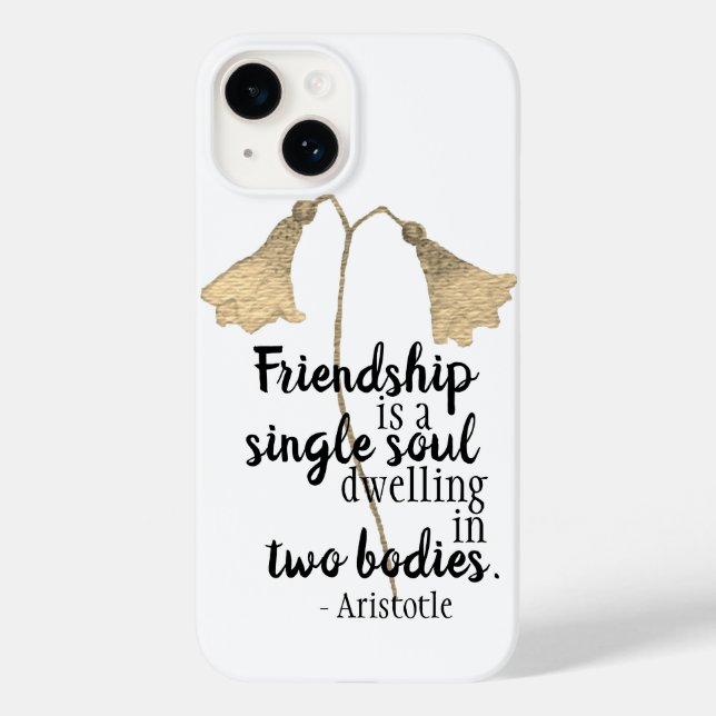 Friendship Quote Flowers Case-Mate iPhone Case (Back)