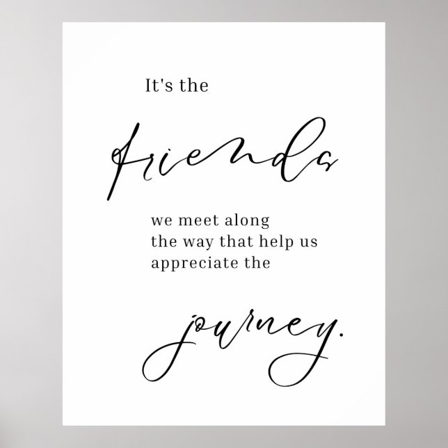 Friendship Quote, Friend Gift, Special Friend Art Poster (Front)