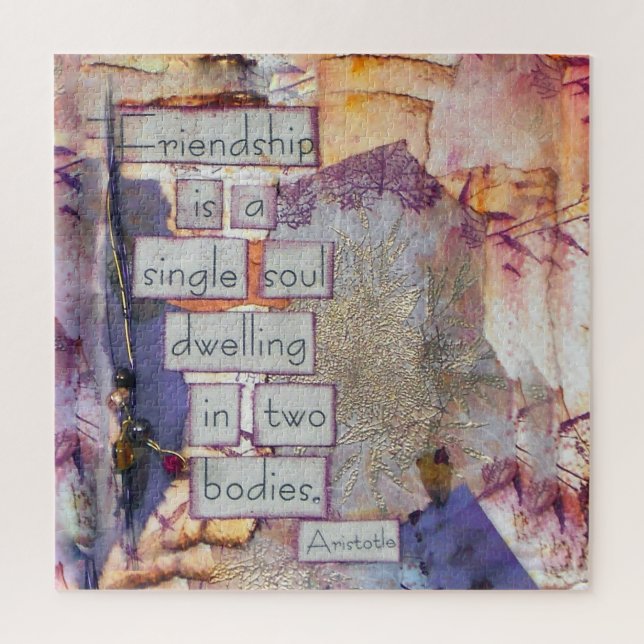 Friendship Quote Friendship Is A Single Soul Jigsaw Puzzle (Vertical)