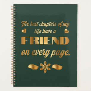 Friendship quote gift for best friend planner