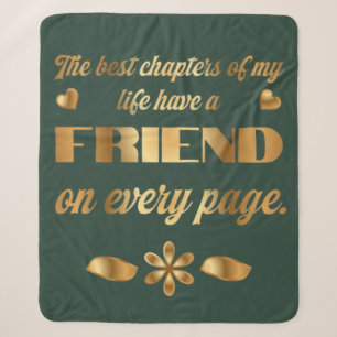 Friendship quote gift for best friend sherpa blanket