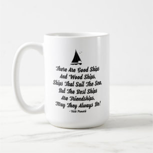 Friendship quote good ships seagulls Irish Saying  Coffee Mug