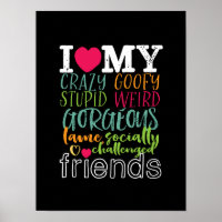 Friendship Quote I Love My Crazy Stupid Friends