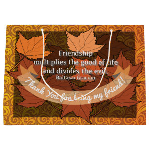Friendship quote large gift bag