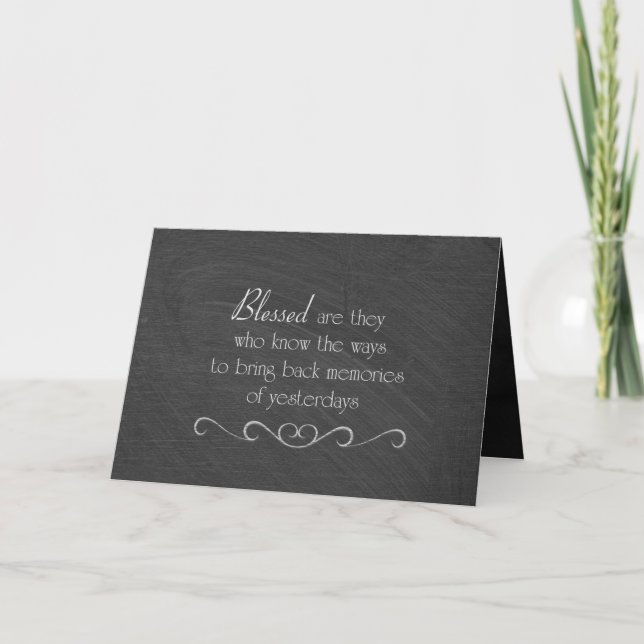 Friendship quote on chalkboard card (Front)