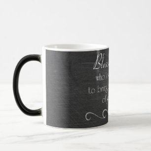 Friendship quote on chalkboard magic mug