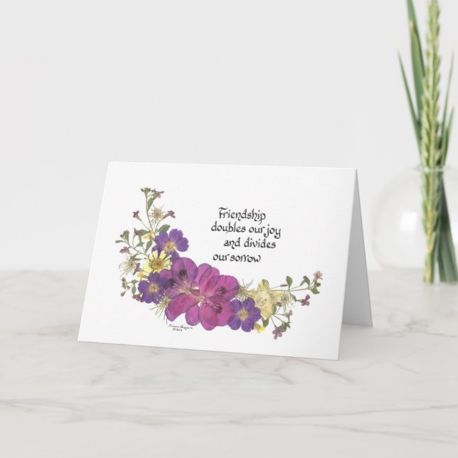 Friendship saying card (Front)