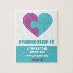 Friendship soul & body quote designed jigsaw puzzle