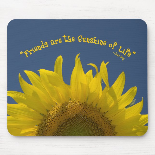 Friendship Sunflower Mouse Mat (Front)