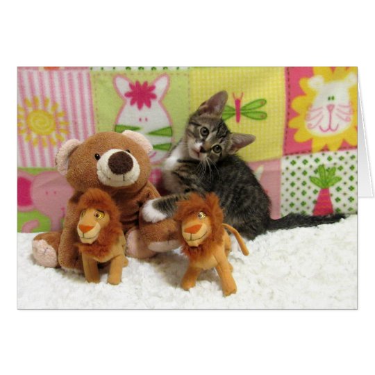 Friendship Tabby Kitty Greeting Card