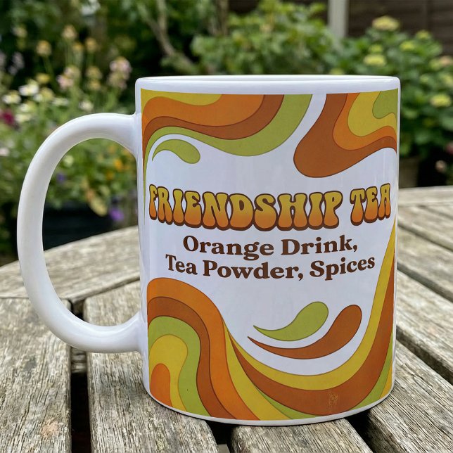 Friendship Tea Mix Recipe Groovy Retro Style Coffee Mug (Creator Uploaded)