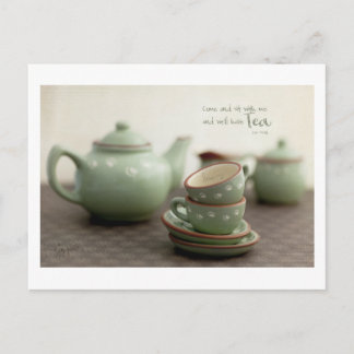 Friendship theme, Tea Lovers Postcard