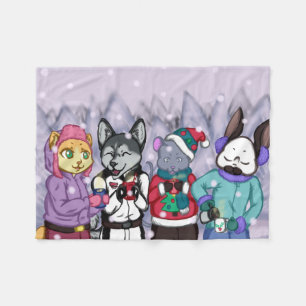Friendship Warms the Heart Fleece Blanket