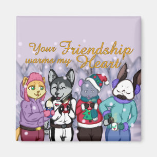 Friendship Warms the Heart Magnet