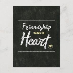 'Friendship warms the Heart' postcard
