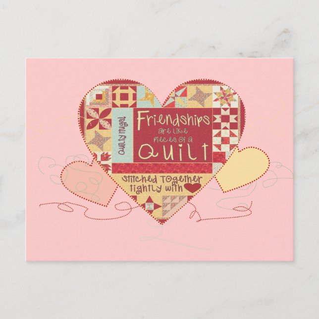Friendships are like quilts postcards (Front)