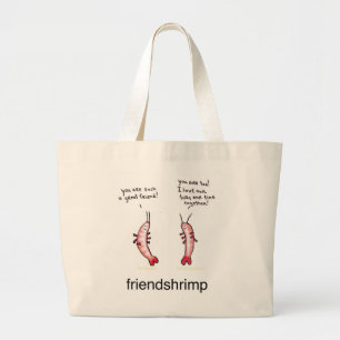 Friendshrimp Large Tote Bag