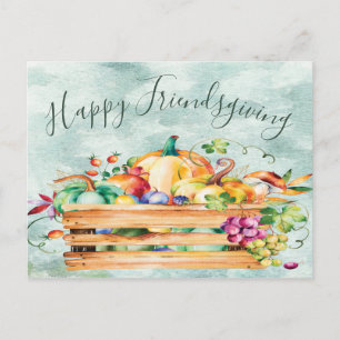 Friendsiving Thanksgiving Thinking of You Postcard