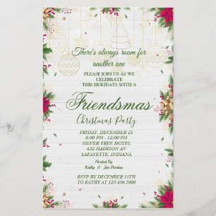 Friendsmas Christmas Party Invitation Flyer
