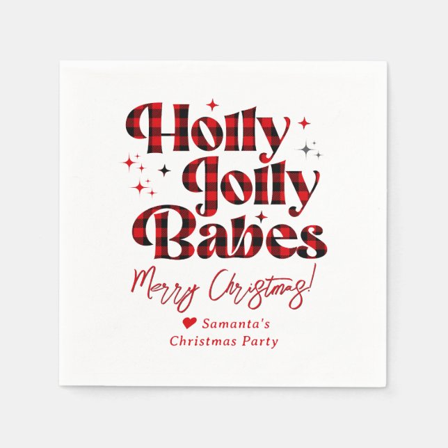 Friendsmas Girls Night Ladies Christmas Slumber Napkin (Front)