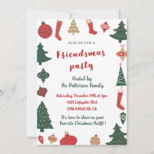 Friendsmas Invitation Christmas Party with Friends