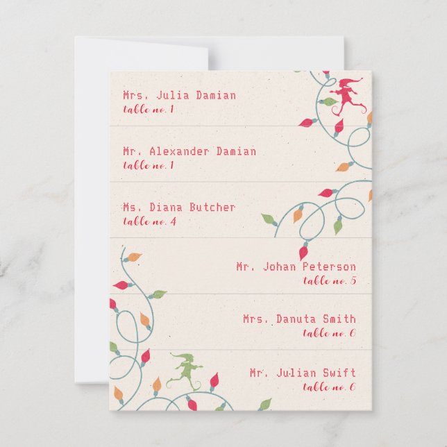 Friendsmas Jolliest Bunch Christmas Place Cards (Front)