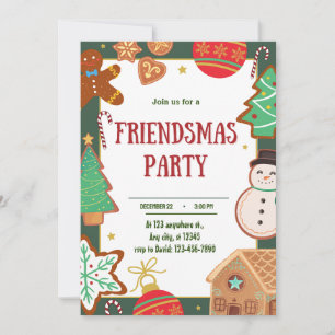 Friendsmas Party Digital Invitation, chritsmas Invitation