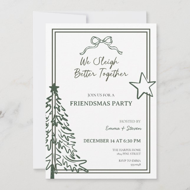Friendsmas Party Invitation (Front)