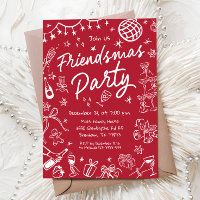 Friendsmas Party Invitation, Christmas Party