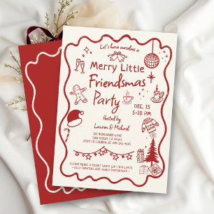 Friendsmas Ugly Sweater Secret Santa Christmas Invitation