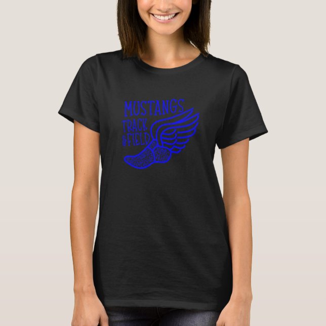 Friendswood Mustangs Track and Field Premium_7 T-Shirt (Front)