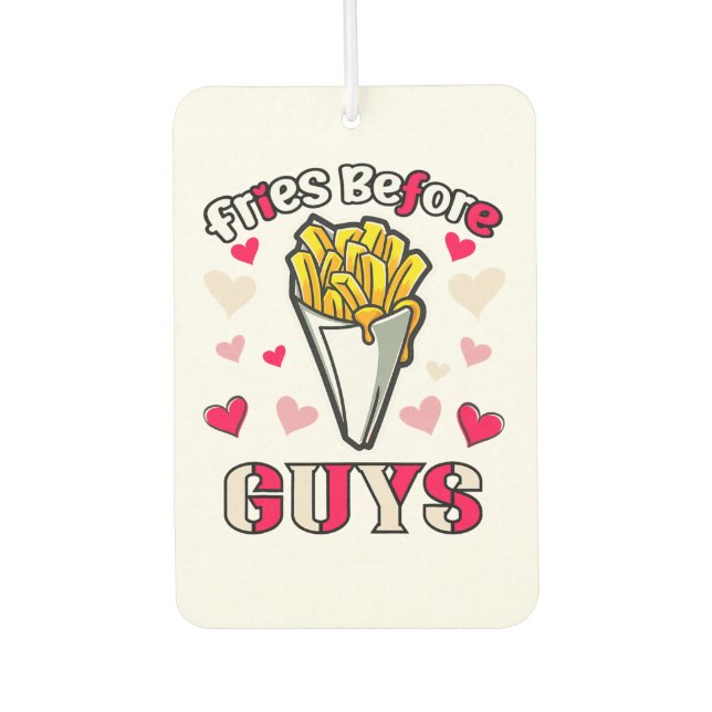 fries bee guys toddler valentines day girl  car air freshener (Front)