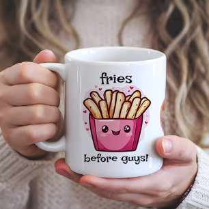 Fries Before Guys Galentines Photo Collage Coffee Mug