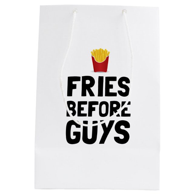 Fries Before Guys Medium Gift Bag (Back)
