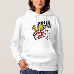 Fries Before Guys – Sassy Cartoon French Fries Pop Hoodie