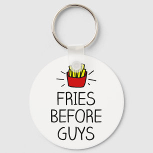 fries before guys with most charming illustration key ring