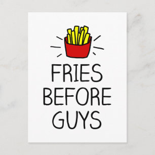 fries before guys with most charming illustration postcard